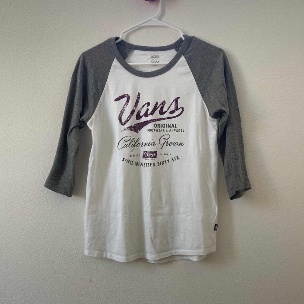 vans baseball quarter tee